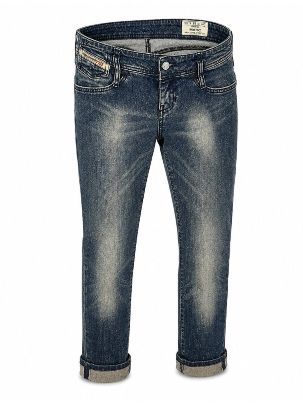 Diesel Matic Skinny Jeans Womens W26 Medium Wash Low Rise Stretch Y2K Denim